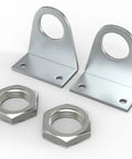 Heavy Duty Pneumatic Cylinder Mounting Bracket Kit For 16mm Bore With 2 Connecting Rod Splints And 2 Nuts Iron Mounting Clamp