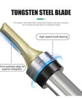 Close-up of Double Bearing 1/2 Inch Slot Cutting Router Bit For Wood Milling And Grooving showing tungsten steel blade.