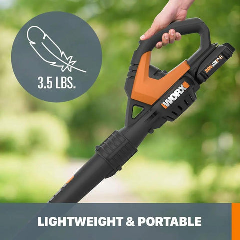 Cordless Leaf Blower For Lawn Care, Ultra Lightweight 2.7 Lbs, 120 MPH Air Power held by hand, suitable for tight spaces
