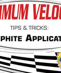 Graphic illustrating tips for graphite application featuring a colorful pine derby car.