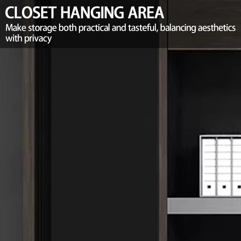 Heavy Duty Floor Standing Bookshelf And File Cabinet Pairing Warm Wood Tones With Dark Steel Builds Serious Storage Flex For Hustling Home Offices closet hanging area with storage for neat organization.