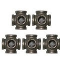Five Pack Half Inch Pipe Fitting Outlet Cross Five Way Female Connectors For DIY Industrial Decor Steampunk Vibe Nipple Set