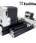 60W Mini Bench Electric Lathe Machine 12000 RPM All Metal Woodworking Tool, compact design for various DIY projects.