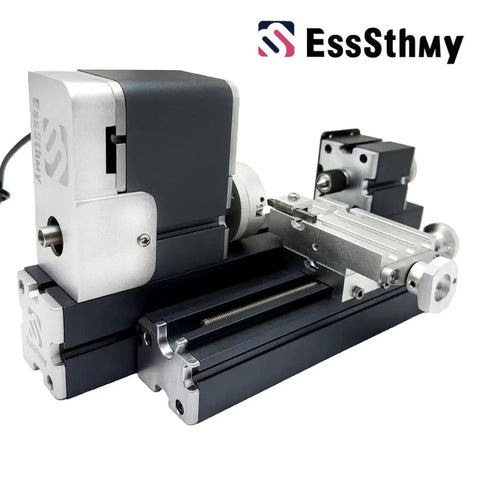 60W Mini Bench Electric Lathe Machine 12000 RPM All Metal Woodworking Tool, compact design for various DIY projects.