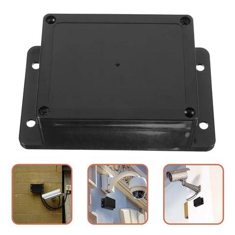 Durable Waterproof Outdoor Electrical Box Plastic Enclosure With Fixed Ear 115x90x55mm Black For Indoor And Outdoor Use
