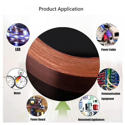 Real Deal One Roll Of Genuine 99.9 Percent Pure Copper Foil Sheets For Heavy Duty Industrial Tasks and applications for LED, power cables, and appliances.
