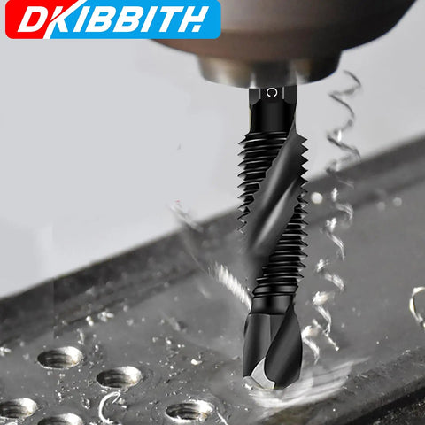 Six Pack M6 Drill Tap Bit Set With One Quarter Inch Hex Shank Combines Drilling And Tapping In One Step No Fuss For Fast Threading