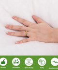 Kick Your Couch Back To Life With Premium Half Inch Thick Polyester Batting, Super Soft High Loft Polyfill Delivers Knockout Quality Cushion Wrap For Smooth Furniture Padding And Effortless Diy Fixes 36 By 9 Feet Roll shown with a hand resting on the fluffy polyester batting.