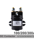 Heavy Hitter DC Contactor Normally Open Switch 100A 200A 300A with label and terminals for electric vehicles and machinery.