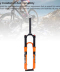 Beefy Air Suspension Front Fork for Mountain Bikes, 29 Inch Magnesium Alloy Damping System With Lockout, Orange Finish