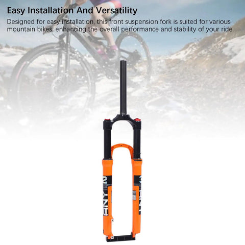 Beefy Air Suspension Front Fork for Mountain Bikes, 29 Inch Magnesium Alloy Damping System With Lockout, Orange Finish