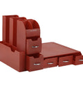 Two Piece Single Serve Coffee Pod Drawer And Condiment Organizer Station Red Keeps Your Counter Clean And Efficient