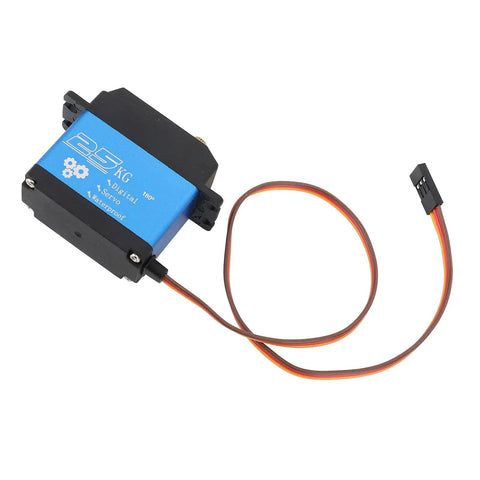 Rock Solid 25Kg Rc Servo Motor Loaded With Serious High Torsion Output And Durable Metal Gears For Heavy Duty Robotics, blue, 25kg torque.