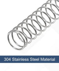 Close-up of 50 Pcs 304 Stainless Steel Compression Springs 0.3mm Wire 5mm OD 30mm Free Length Tiny Pen Springs for DIY projects.