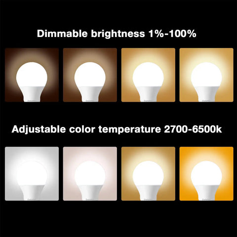 Smart RGBWW LED Bulb With WiFi Control And Voice Assist, Alexa And Google Assistant Ready, dimmable brightness and color temperature