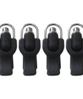 Powerful 4X Fishing Cannon Bait Launcher for Faster Fish Catch, side view of four black and silver easy-to-use casting tools.