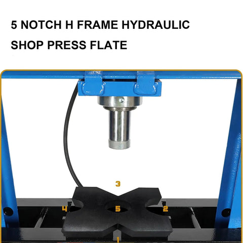Two Pack 20 Ton Arbor Press Plates For H Frame Presses AR400F Steel Built Tough For Heavy Duty Shop Use 1x7x7 Inch 5 Notch Thickened Plates
