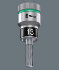 Zyklop 3/8 Inch Drive Socket With Holding Function, 8 x 29 mm, chrome vanadium steel, knurled grip, ball stop groove