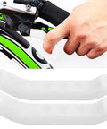 Anti Slip Silicone Bike Brake Grips With Waterproof Lever Covers in use on bicycle handlebar, includes two white grips