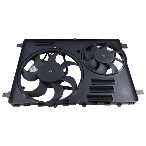 Heavy Duty Engine Cooling Radiator Fan With Controller Fits Volvo XC60 S60 XC70 S80 V60 V70 2008 To 2016 showing dual fan assembly.