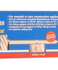 Pack of 4 Saf-T-Braces for Ceiling Fans with 3 Teeth Twist and Lock Silver Finish box