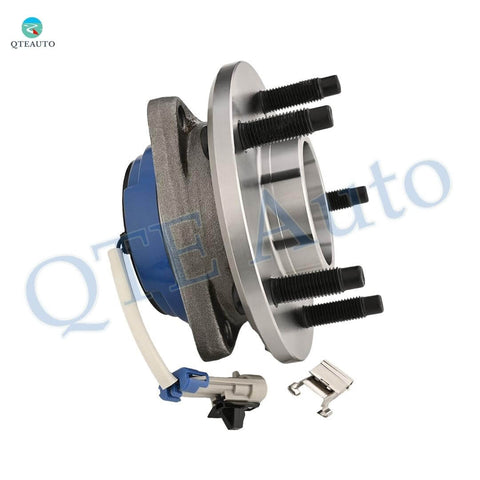 Single front wheel hub assembly replacement fit Grand Prix 1997-2008, Aztek 2001-2005, Bonneville 2000-2002, showing components