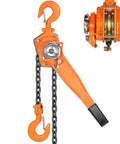 Lever Chain Hoist Come Along For Heavy Lifting Three Quarters Ton Capacity 1650 Lbs 20 Feet Reach Durable G80 Steel Chain