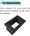 2 Pack Rocker Switch Panel Mounting Brackets 1 Slot Housing Kit For Boats And Vehicles ABS Plastic Waterproof Mount Box