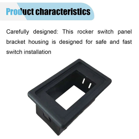 2 Pack Rocker Switch Panel Mounting Brackets 1 Slot Housing Kit For Boats And Vehicles ABS Plastic Waterproof Mount Box