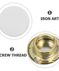 Sleek Iron Fire Sprinkler Nozzle Cover Plate With Tough Head Protector And Snug Ceiling Escutcheon To Mask Annoying Holes, detailed view of screw thread and iron art design.