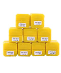 Stack of yellow boxes containing Pro Grade 9 Piece ER32 Spring Collet Set For Drill Chuck And CNC Engraving Milling Lathe