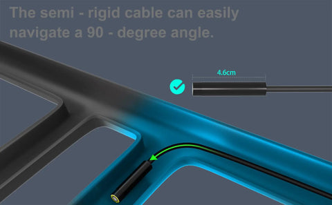 8mm Endoscope Camera With 1920P HD View, Eight Adjustable LED Lights, IP67 Waterproof Borescope, 16.4ft Semi-Rigid Cable For Android And iOS, Perfect For Snaking Through Tight Spots And Dark Corners, 4.6cm bend test