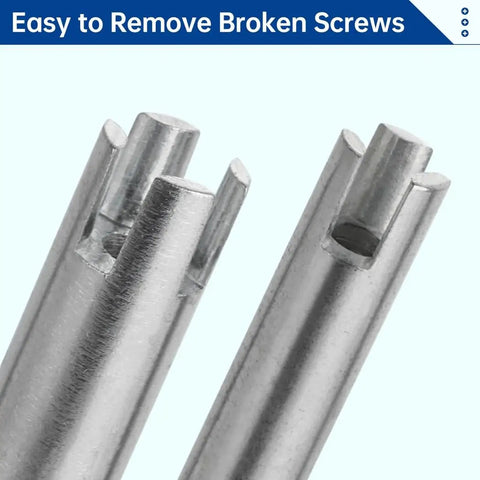 Rock Solid 10 Pc HSS Tap Extractor Set For Broken Head Screw Bolt Removal With Stripped Screw Kit Including 3 Flute And 4 Flute Grippers Plus Storage Box For Easy Garage Handyman Work, HSS extractor tools