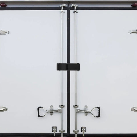 Trailer door with Two Pack Multifunctional Portable Draw Latch Cabinet Hardware With Stainless Steel And Black Plastic For Front Storage