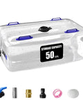 50 Gallon Collapsible Water Storage Bladder With Spigot For Emergency Prep, transparent PVC tank with accessories