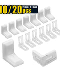 20 Pcs Metal And Plastic L Shaped Angle Brackets Set For DIY Projects Sturdy Corner Supports