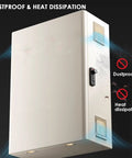 Killin Electric Vehicle Charger Enclosure Lock Box Wall Mount with key combo lock and air flow vents for secure charging, dustproof and built from steel.