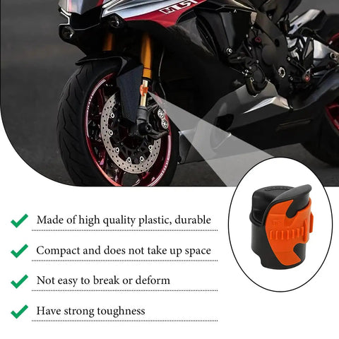 Motorcycle fork with Fork Seal Cleaner Tool 45-55mm For Motorcycle Front Forks Orange, durable ABS, highlighted.