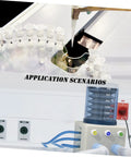 Flow Control Tubing Clamps Pack Of 10, Spring Water Stop Clips in a lab setup for experiments and tube runs
