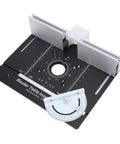 Heavy Duty Aluminum Router Lift Kit With 51 Millimeter Smooth Stroke Flip Top Plate And Easy Read Scale compatible router table insert