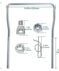 Bulletproof Front Deck Hanger U Bolt Kit M147445 Workhorse Grade Replacement For John Deere Lawn And Garden Tractors components with sizes.