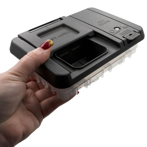 Hand holding W11412300 W11092649 Dishwasher Detergent Dispenser Replacement Fits Most 120 Volt 60 Hz Dishwashers