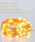 1 Pack Battery Powered Copper Wire Starry Fairy Lights With 50 LEDs And 16ft Of Warm White Glow For Cozy Bedroom Decor