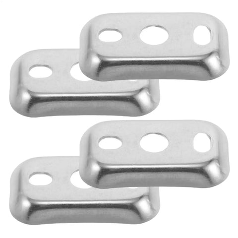 Stainless Steel Towel Bar Mounting Hardware Set With 45x26mm Backing Plates for Bathroom Wall Installation, four base plates