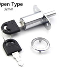 Keyed Cam Cylinder Door Lock for Cabinets and Wardrobes, 23/32mm Tongue Bolt Latch with keys, heavy-duty hardware
