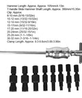 Heavy Duty 9 Piece Bearing Puller Kit With Blind Hole Slide Hammer Internal Extractor Remover Set, 8-32mm collets