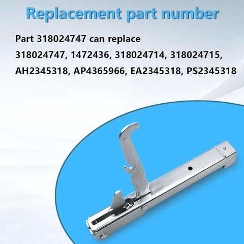 Two Pack Oven Door Hinge Replacement For Frigidaire And Kenmore Ovens Replaces 318024747 318024715 metal hinge