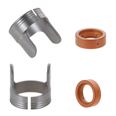 Six Piece IPT65 Retaining Cap Kit For Titanium 65A Plasma Torch components including copper, rubber, stainless steel parts