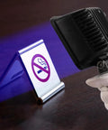 Portable UV Glue Curing Lamp 365Nm 300W AC 90 240V With 15 LED Beads shining light on no smoking sign