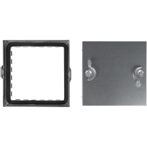 Repa Market 8x8 inch galvanized steel duct access door for crawl spaces; frame with black gasket and hinged two-clasp lock door.